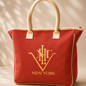 HML New York Tote Cream trim Jute