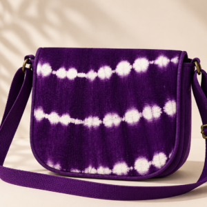 Purple Mud Cloth Cross Shoulder Bag